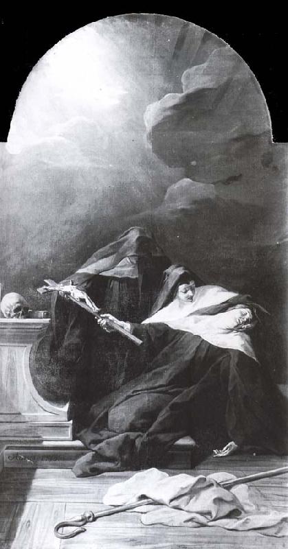 Jean Restout The death of St. Scholastica oil painting image